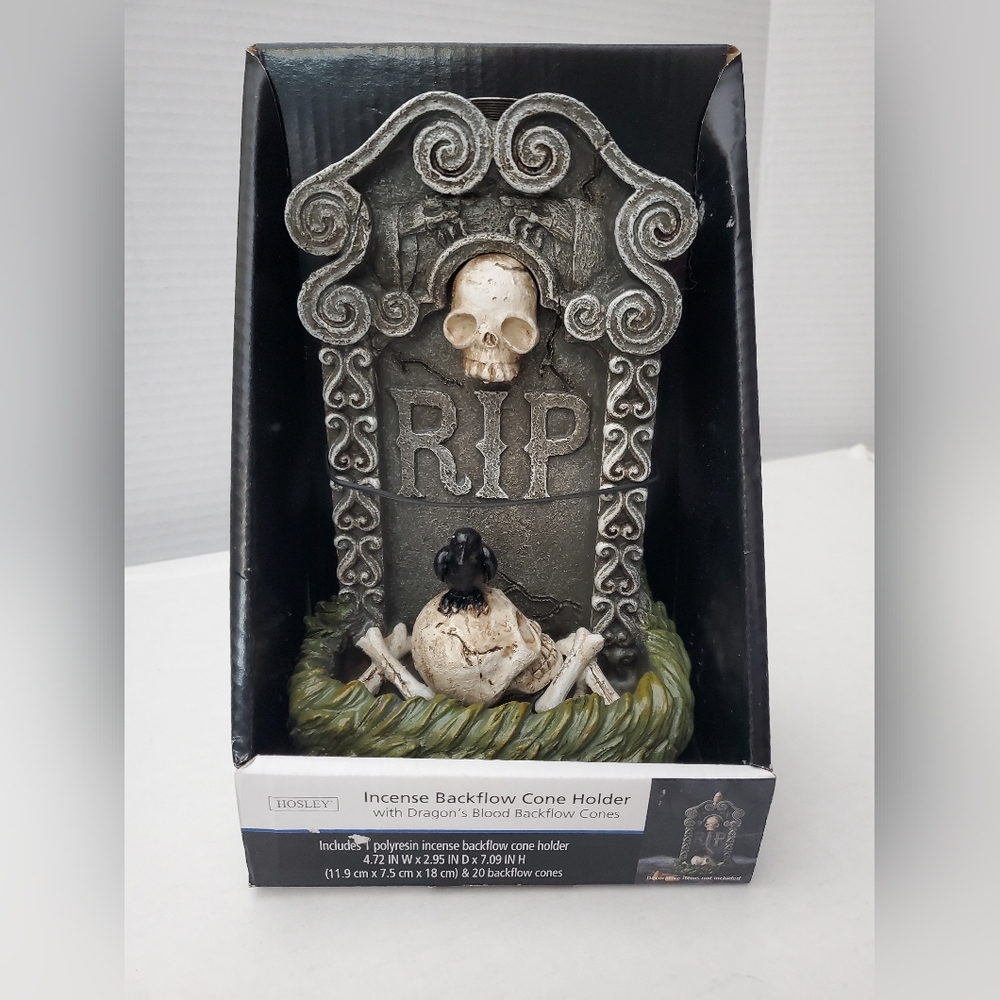 Halloween Tombstone Incense Backflow Cone Holder